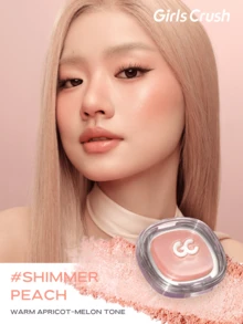 Girls Crush 2-in-1 Satin Blush & Blush Highlighter Makeup, Dua Hasil Akhir Blush yang Berbeda, Tekstur Ringan dan Halus, Warna yang Dapat Dibangun, Efek Satin Alami & Kilau Dewy, Cocok untuk Riasan Wajah Sehari-hari - #Persik Berkilau - View 8
