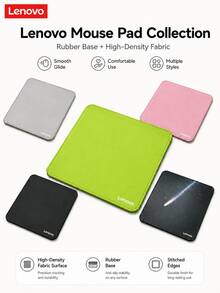 Lenovo وسادة ماوس لينوفو، قاعدة مطاط طبيعي، 360*220*3 مم، سطح قماشي عالي الكثافة، تتبع سلس، حافة مخيطة، مضادة للانزلاق، حصيرة مكتب ألعاب كمبيوتر محمول كمبيوتر مكتبي - مشاهدة 1