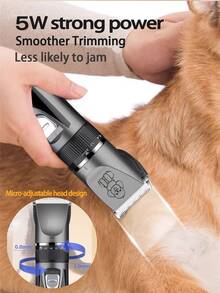 1 Set Dog Grooming Clippers, Pet Shaver With Digital Display, Dog Nail Clippers, Rechargeable 1200mAh Electric Dog Grooming Clipper, Trimmer For Small, Medium, Large Dogs - Multicolor - View 6