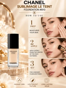 CHANEL Luxury Foundation #B10, 4.5ml Sample, Smooth Skin Texture, Long-Lasting Finish, Lightweight Texture, Non-Dulling, Suitable For Multiple Skin Types - #B10 - View 11
