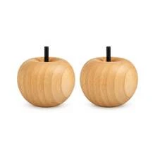 4 Piece Apple-Shaped Diffuser - Natural Wood-Grain Apple Fragrance Diffuser, Suitable For Home, Car, And Hotel Decoration. Wooden Apple Air Freshener, Suitable For Christmas And Halloween Decorations. - Apricot - View 8