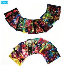 100Pcs Resealable Zip Lock Mylar Bags - Smell Proof Reusable Plastic Pouches For Gift Small Items Storage, Party Favor Packaging, Laser Holographic Foil Pouch - Multicolor - View 11
