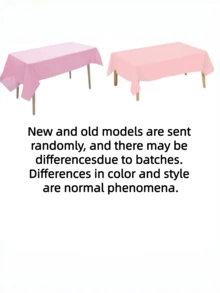 1/5 Pack Pink Plastic Disposable Tablecloth, 137x183cm Light Pink Disposable Rectangular Tablecloth, Suitable For Party, Birthday, Wedding, Picnic, Home Kitchen Dining Party Table Decoration - Multi-color - View 9