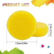 1/5/10 Pcs Ceramic Foam Sponge, For Crafting - Round, Highly Absorbent, Ideal For Coloring And Cleaning - Multicolor - View 7