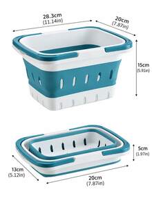 Dirty Clothes Basket, Large Capacity Handheld Student Drainage Wash Basin, Laundry Basket, Bathroom Minimalist Hollow Foldable Dirty Clothes Bin - Multicolor - View 5