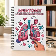 Human Anatomy Labeling Practice Spiral Notebook, Colorful Respiratory System Lung Hand-Drawn Illustration Cover, Human Organ Fill-In Practice Manual, Can Hand-Draw And Label Human Anatomy Structures, Suitable For Medical Students And Biology Learners To Consolidate Human Body Knowledge, Black Spiral Binding For Easy Flat Writing, Fun Human Biology Learning Material, Classroom Self-Study Auxiliary Workbook, Medical Introductory Cognitive Tool Book, Student Biology Popular Science Learning Notebook, Human Structure Identification Training Picture Book - Style 1 - View 6