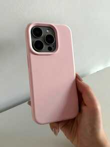 1pc Minimalist Dopamine Pink Soft Phone Case Compatible With IPhone 17 Pro Max/17 Pro/17 Air/17/16 Pro Max/16 Pro/16/16 Plus/15/15 Pro Max/15 Pro/15 Plus/11/12/13/14 Pro Max/12 Pro/12 Pro Max/13 Pro/13 Pro Max/7 Plus/14 Pro/14 Pro Max/14 Plus - Pink - View 2