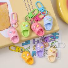 10/8/6/3/1pc Cute 3D Mini Clog Keychain, Colorful Resin Shoe Pendant With Mini Food Decor & Spring Hook, Bag Backpack Key Charm, Creative Gift Accessory, Key Chain Ornament, Suitable For Daily Decoration - One Size - View 4