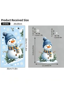 1pc Delightful Christmas Window Clings With Static Adhesion Double Sided Xmas Glass Decals For Homemakers And Retailers Removable Santa Window Stickers For Glass Door Showcase Display Holiday Glass Decals Home Room Decor Christmas Window Decals - Multiple Styles - View 10