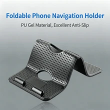 Multi-Functional Nano Traceless Removable Adhesive Porous Foldable Car Phone Holder, Non-Slip Phone Adhesive Pad, Car Dashboard Navigation Bracket, Foldable Multi-Angle Adjustable, No Drilling, Stable And Non-Slip, Universal Phone - Base - View 2
