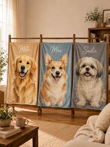 Customized Photo Blanket, Personalized Pet Photo Blanket, Personalized Photo Blanket, Family Photo, Pet Photo, Couple Photo Customized Blanket, Family Photo, Pet Photo, Couple Photo Customized, Mother's Day, Father's Day, Valentine's Day, Office Nap Blanket - Multicolor - View 4