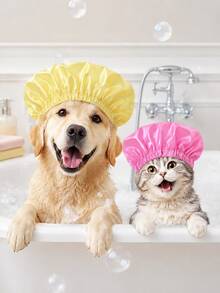 Pet Waterproof Bathing Cap, Prevents Water From Entering Ears, Multiple Colors Available - Multicolor - View 9