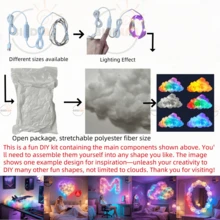 RGB Magic Cloud Smart Light, Supports Music Sync DIY Color Change, Holiday Gift, Gaming Room/Bedroom Space/Party Venue First Choice Lighting Decoration, Define Your Style - Multicolor - View 12