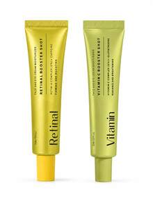Conjunto de Soro com Vitamina C & Retinal Aprimorado, Vitamina C Pura + Retinal, Iluminador & Cuidados com Manchas, Refinamento de Poros, Suavização de Textura & Linhas Finas, Conjunto de Soro Facial para Cuidados com a Pele, Pele de Vidro Coreana, Cuidados Diurnos & Noturnos - Duo de Sérum Booster - Visão 1