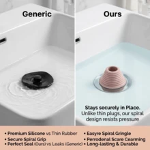 1pc Universal Bathtub Stopper - Leak-Proof Threaded Plug, Suitable For Bathtub, Sink, Bathroom Drain, Multi-Purpose Sink And Kitchen/Laundry Room Drain; Fits Most Drain Holes; Comes With Suction Cup For Convenient Storage; Home And Bathroom Accessory. - Multicolor - View 6