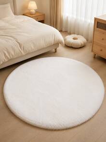 Karpet Bulat Lembut Warna Krem Putih, Untuk Kamar Tidur, Ruang Tamu, Ruang Belajar, Kantor, Karpet Kamar Tidur Mewah, Anti Selip, Karpet Berbulu, Karpet Bulu Imitasi, Karpet Ruang Tamu, Karpet Samping Tempat Tidur, Karpet Dekoratif, Dekorasi Kamar Tidur, Dekorasi Rumah Musim Gugur, Dekorasi Ruangan, Dekorasi Musim Gugur, Dekorasi Rumah Musim Gugur - Putih Gading - View 4