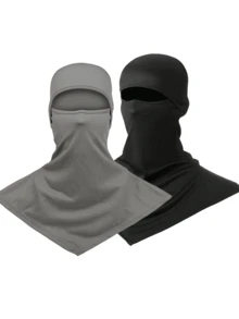 1/2pcs Balaclava Full Face Mask, Summer Sun Protection Neck Guard, Breathable Motorcycle Helmet Liner, Windproof Long Neck Warmer - Multicolor - View 15
