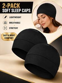 4pcs/2pcs/1pc Unisex Brimless Sleep Cap, Lightweight Breathable With Breathable Lining, Suitable For Chemotherapy Hair Loss - A - View 6