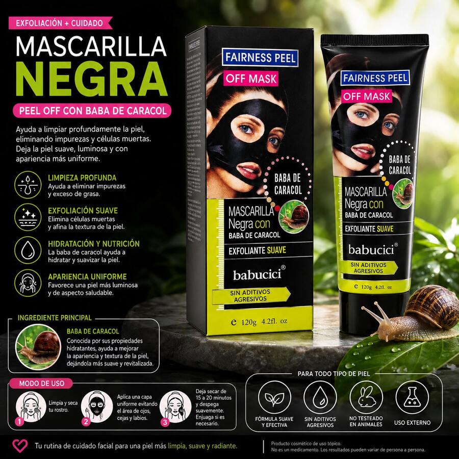 HEBLEEE Snail Slime Mask Blackhead Remover Clarifying 120ml