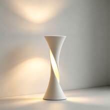 Modern Twisted Table Lamp Shade, 3D Printed Translucent Light & Shadow Bedroom Bedside Decor, DIY Lighting Accessory, Lampshade Only, Light Source Not Included - Twist-on Table Lamp Shade - View 7