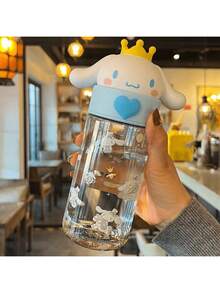 SANRIO 1 buah Botol Minum Bergambar Luar Angkasa 500ml/16.9oz dengan Mulut Minum Langsung, Cocok untuk Pelajar, Desain Lucu, Anti Bocor - MultiWarna - View 12