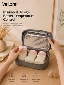 1 Breast Milk Bag, Breast Milk Cooler, Portable Breast Milk Equipment, Work Refrigeration, Mini Ice Pack, Breast Milk Storage And Cooler Bag - Multicolor - View 4