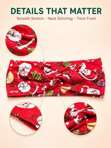 3 PiecesSoft Christmas Headband Set – Versatile And Cute Hair Accessories Suitable For Daily Wear, Sports, And Casual Outfits - Multicolor - View 4