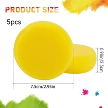 1/5/10 Pcs Ceramic Foam Sponge, For Crafting - Round, Highly Absorbent, Ideal For Coloring And Cleaning - Multicolor - View 8
