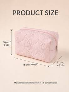 Elegant Fashion Shell Women's Makeup Bag, Ins-Style Soft Quilted Design, Fashionable Clutch, Multi-Functional Storage Bag, Organizer Pouch, Holiday Gift Souvenir - Multicolor - View 7