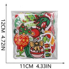 The Grinch 1 Set 12 Pcs Patch Bordir Kain Motif Monster Hijau untuk Dekorasi Natal, Stiker Patch Pohon Natal, Label Bordir Hadiah DIY - A - View 2