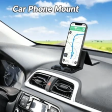 Multi-Functional Nano Traceless Removable Adhesive Porous Foldable Car Phone Holder, Non-Slip Phone Adhesive Pad, Car Dashboard Navigation Bracket, Foldable Multi-Angle Adjustable, No Drilling, Stable And Non-Slip, Universal Phone - Base - View 3