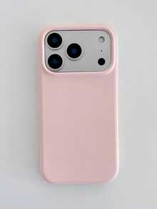 1pc Minimalist Dopamine Pink Soft Phone Case Compatible With IPhone 17 Pro Max/17 Pro/17 Air/17/16 Pro Max/16 Pro/16/16 Plus/15/15 Pro Max/15 Pro/15 Plus/11/12/13/14 Pro Max/12 Pro/12 Pro Max/13 Pro/13 Pro Max/7 Plus/14 Pro/14 Pro Max/14 Plus - Pink - View 4
