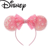 Disney 4Pcs Mouse Ear Headbands, Pearl Trim Glitter Sequin Bow Hair Hoop Set For Theme Park, Holiday & Cosplay Event - Multicolor - View 10