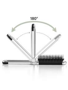 1pc Foldable Portable Mirror & Cushion Brush Set, Suitable For Daily Travel, Valentine's Day Gift, Hair Accessory - Multiple Styles and Colors - View 4