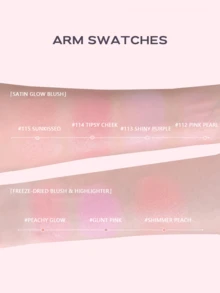 Girls Crush 2-in-1 Satin Blush & Blush Highlighter Makeup, Dua Hasil Akhir Blush yang Berbeda, Tekstur Ringan dan Halus, Warna yang Dapat Dibangun, Efek Satin Alami & Kilau Dewy, Cocok untuk Riasan Wajah Sehari-hari - #Persik Berkilau - View 6