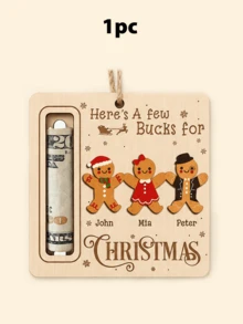 Custom Christmas Cash Holder Ornament, Personalized Name Snowman Tree Hanging Decor, Festive Holiday Gift Accent, Customized Money Holder Keepsake For Home Party, Customizable Name Christmas Tree Decoration, Christmas Gift 2026, Family, Friends - Style C - View 12