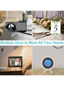 20pcs Acrylic Card Display Stands, Clear Card Holders, Mini Card Racks Suitable For Sports Cards, Trading Cards, Graded Cards, Transparent Plastic Card Clips, Paper Mini Bases For Table Numbers, Business Price Tags, Menu Labels - Transparent - View 7