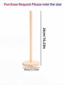 Modern Bamboo Paper Towel Holder - Self-Adhesive Countertop Storage Rack With Wooden Support, Space-Saving For Kitchen And Bathroom, Suitable For Kitchen Paper Towels And Regular Paper Towels, Practical Countertop Accessory - Multicolor - View 5