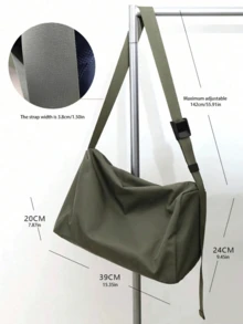 Men's Utility Crossbody Bag, Fitness Sports Shoulder Bag, Waterproof Ultralight Large Capacity Storage - Army Green - View 7