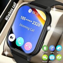New 1.83-Inch Screen Stylish Sports Smart Watch For Men And Women, Supports Wireless Calls/Texts, Multiple Sports Modes, Remote Camera Control, Fitness Tracking, Wireless Music, Compatible With Various Smartphones, Perfect For Holiday Gifts. - Multicolor - View 3