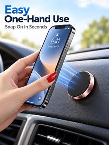 Mini Car Phone Holder (1-Piece Pack) - Universal Dashboard And Air Vent Mount, 360-Degree Rotation, Convenient Hands-Free Navigation, Calls, And Video Viewing. A Perfect Birthday Gift For A Friend. - Multicolor - View 2