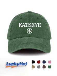 KAT*EYE 字母圖案印花復古棒球帽，復古美學 Y2K 街頭風爸爸帽，中性休閒遮陽戶外帽 - KATSEYE - 查看 6