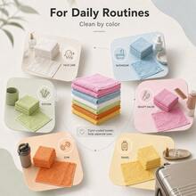 Face Towels 40/6/12/24pcs, Ultra Soft Skin-Friendly Facial Cloth, Suitable For Sensitive Skin, 10x10 Inch Small Size Face Towels, Reusable Washable Makeup Remover Cloth, Easy To Rinse Multi-Color Facial Cleansing Towels - Multicolor - View 9