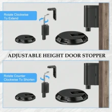1pc Silent Windproof Stainless Steel Magnetic Door Stopper - Invisible, Adjustable Strength To Ensure Secure Closing - Floor-mounted Door Stopper - View 5