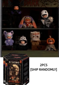 Hadiah Kotak Misteri Liontin Boneka Plush Seri Hirono Dark Field, Dekorasi Gantung Halloween Seri Hirono, Dekorasi Meja, Kotak Misteri, Aksesori Desain Kepala Labu - MultiWarna - View 12