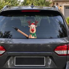 1pc Christmas Windshield Wiper Sticker, Santa Claus Snowman Reindeer Rear Window Decal, Creative Waving Wiper Car Decoration Sticker - Car Exterior Decals - View 11