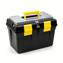 1pc/2pcs Toolbox Equipped With A Non‑Slip Handle. It Features Secure Locking And Sealing Via Buckles. Sturdy And Drop‑Resistant, It Is Suitable For Storing Various Tools For Home Repair And Outdoor Operations. - A - View 8