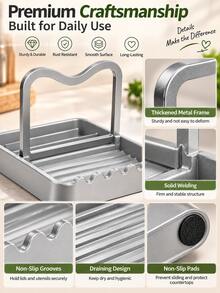Rust-Proof Spoon Rest With Lid Storage, Heat-Resistant Pot Lid Holder, Multi-Function Utensil Rack, Suitable For Stove And Kitchen Countertop During Cooking - Multicolor - View 9