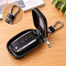 Transparent Window Key Pouch, Universal Car Remote Key Holder, Women's Household Key Bag, Waist Hanging, Business Versatile, Large Capacity, Minimalist Key Chain Bag, Unisex - Black - View 5