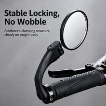 قطعة واحدة مرآة خلفية قابلة للتثبيت على مقود الدراجة، مرآة مقود قابلة للدوران 360 درجة وقابلة للتعديل، مرآة عاكسة للدراجات، متوافقة مع نماذج دراجات متعددة - متعدد الألوان - مشاهدة 2
